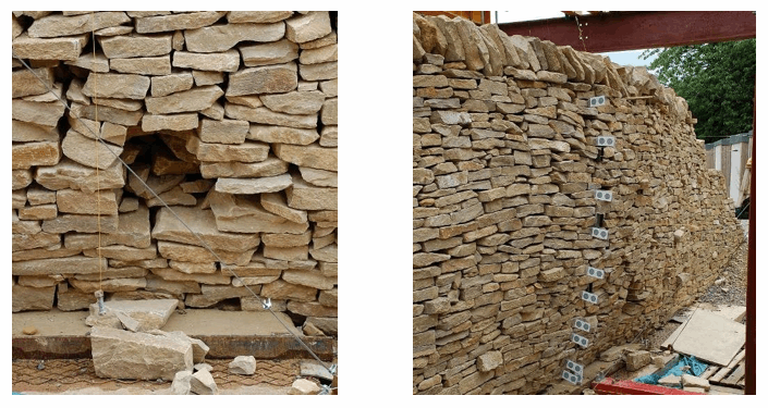 LARGE SCALE TESTING OF DRYSTONE RETAINING STRUCTURES