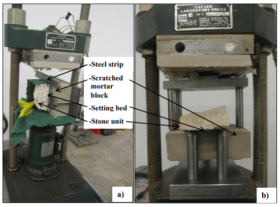 SHEAR AND TENSILE BOND STRENGTH OF MANUFACTURED STONE VENEER UNITS INDIVIDUALLY SECURED BY MORTAR ADHESION