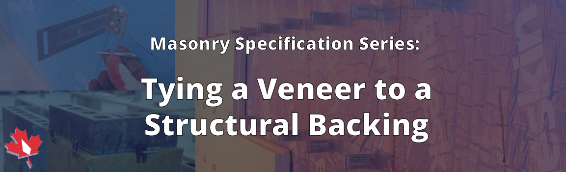 How to tie a veneer to a structural backing